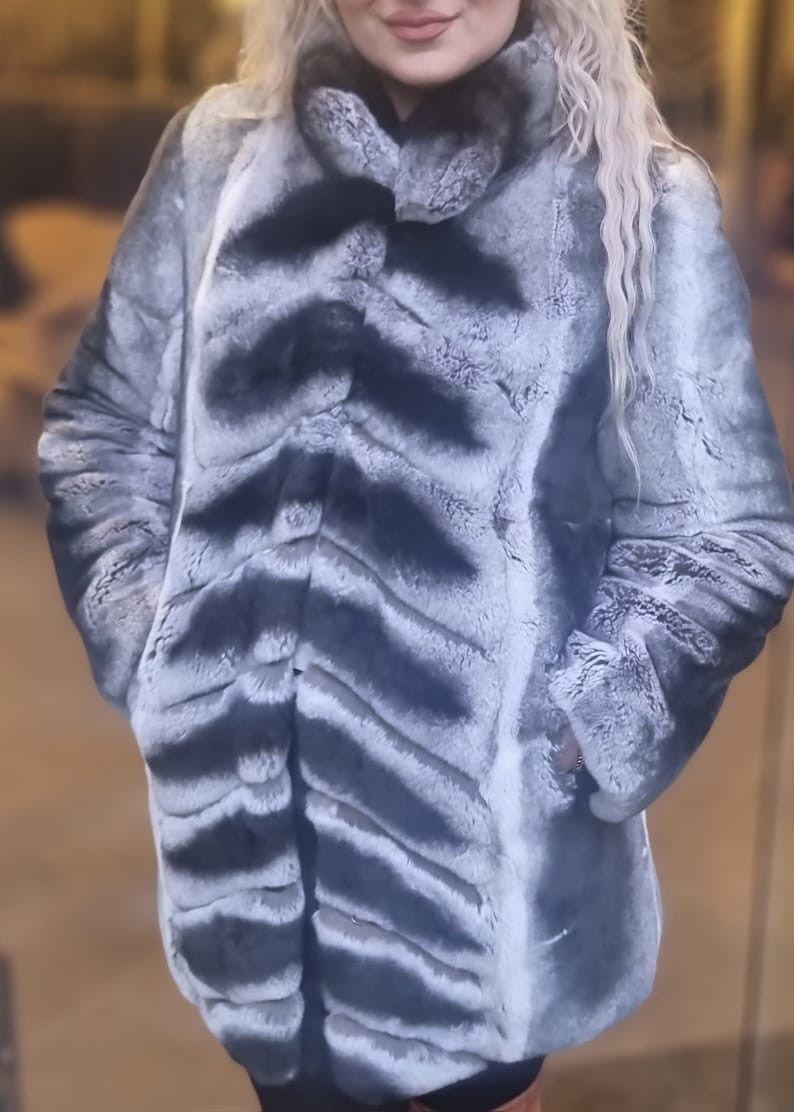 Natural Rex Chinchilla Jacket