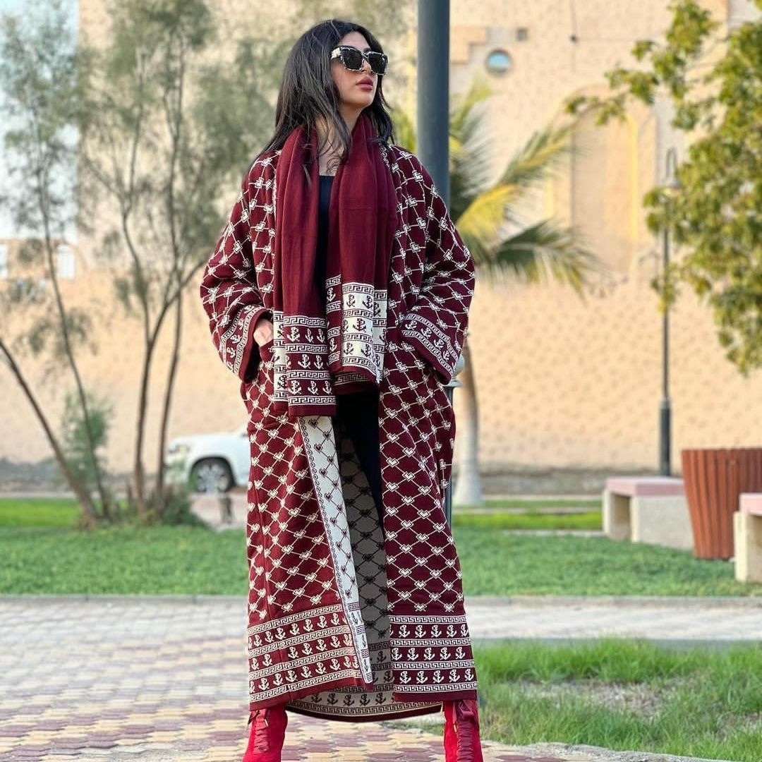 triko abaya with shawl