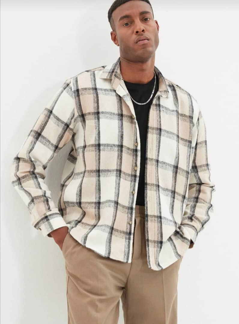 patterned men’s shirt - Hover