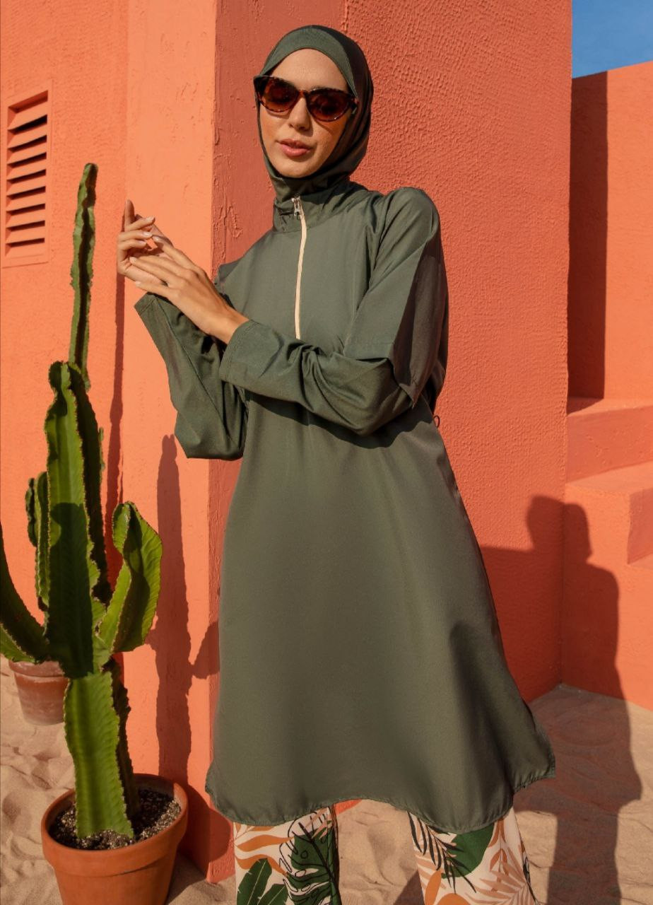 Olive swimsuit - Hover