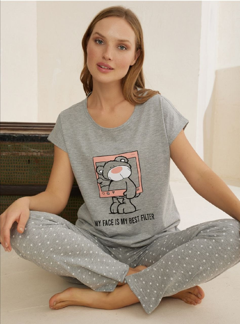 Dotted pants pyjama - Hover