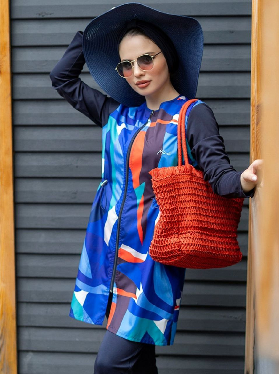 Multi colored Blue swimsuit - Hover