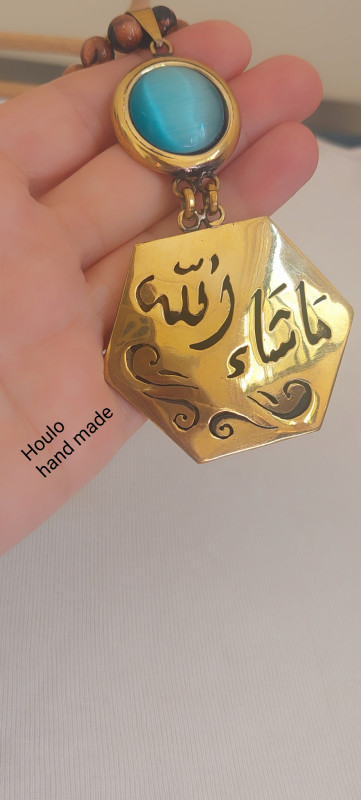 Necklace gemstone with copper - Hover