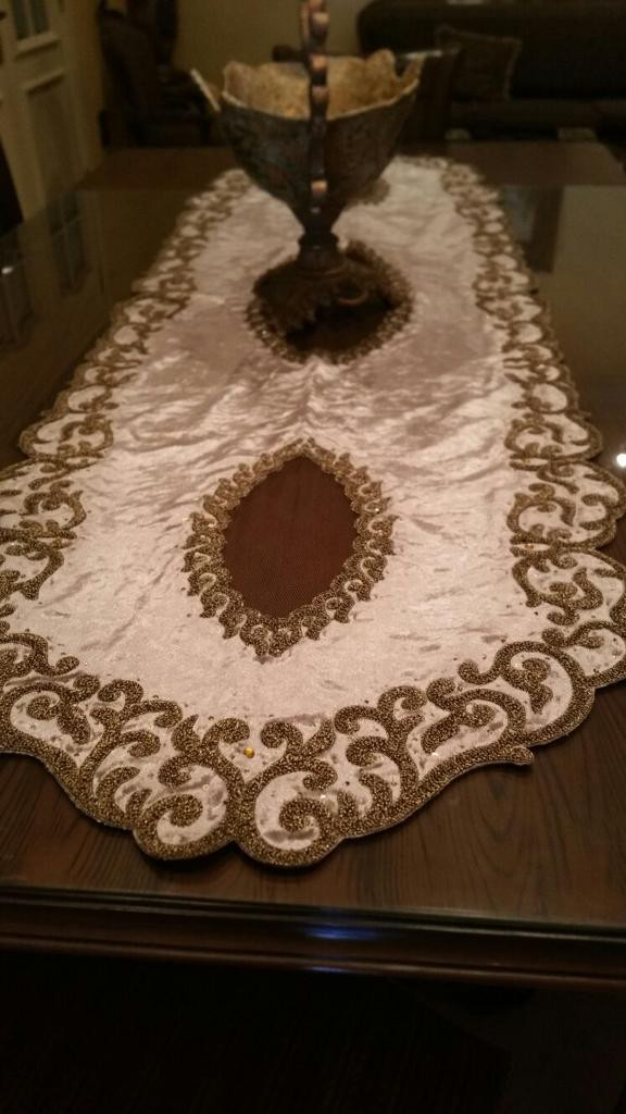 Embroidered mattress table