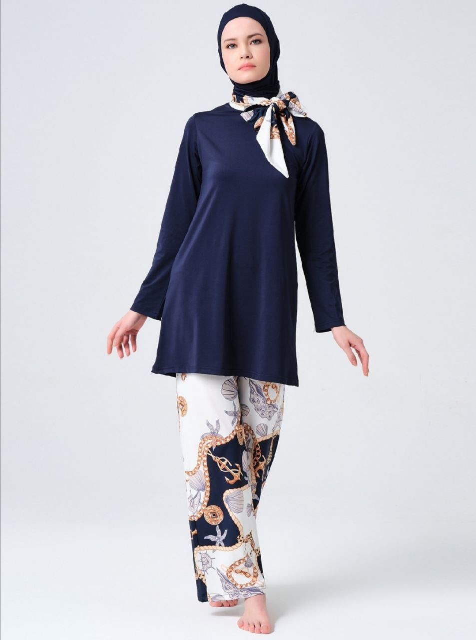 Simple Navy blue swimsuit