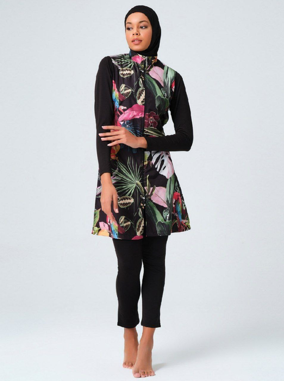 Multi colored pink swimsuit - Hover