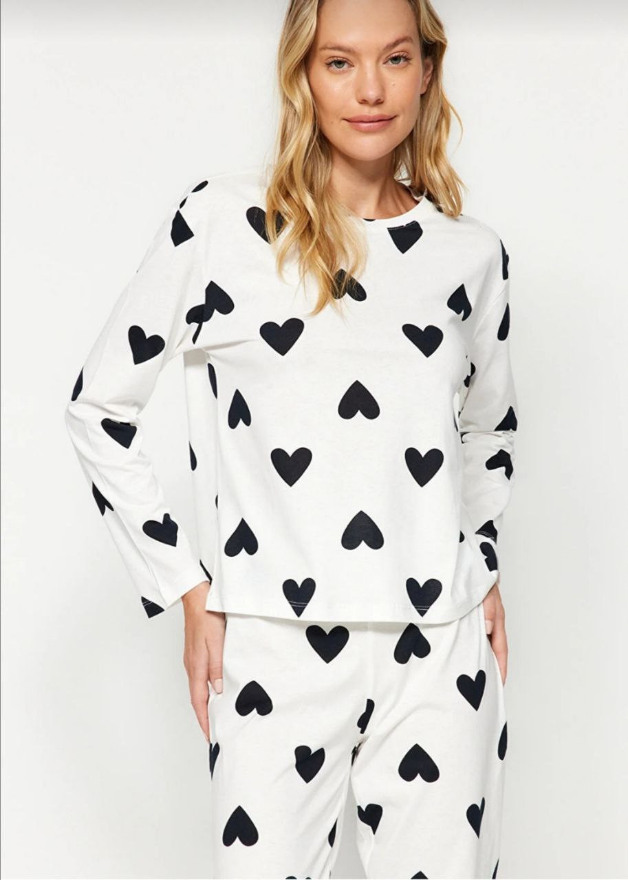 Black hearts pyjama - Hover