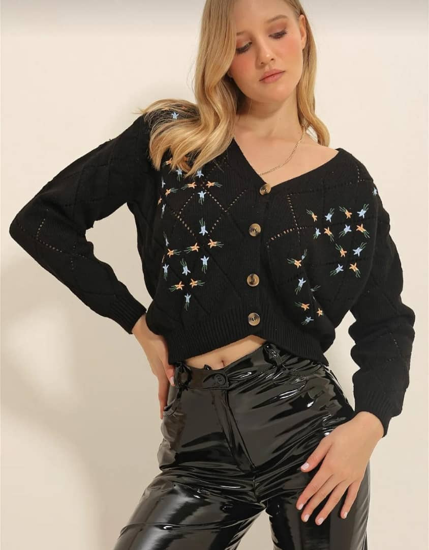 floral cardigan - Hover