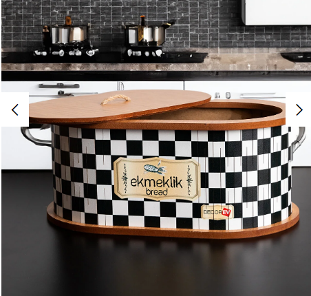 Bread Box and Basket - Wooden - Hover