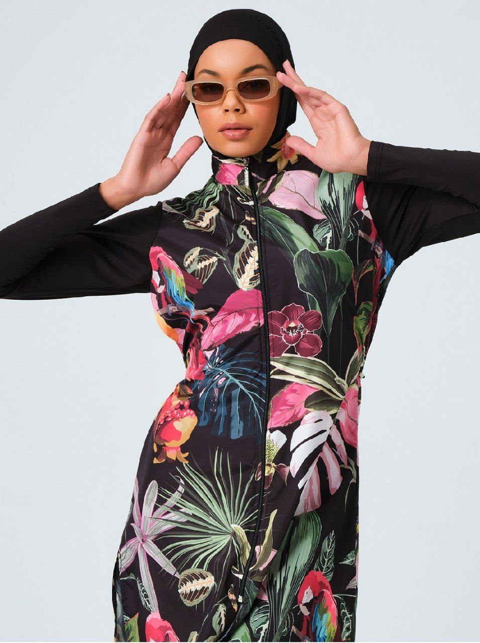 Multi colored pink swimsuit