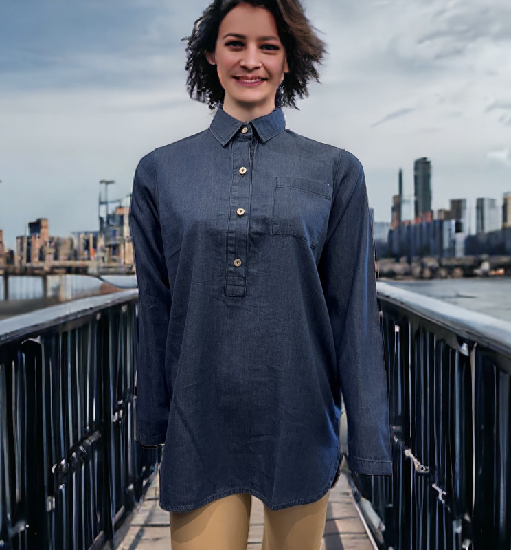 Denim Blouse 522B101 - Hover