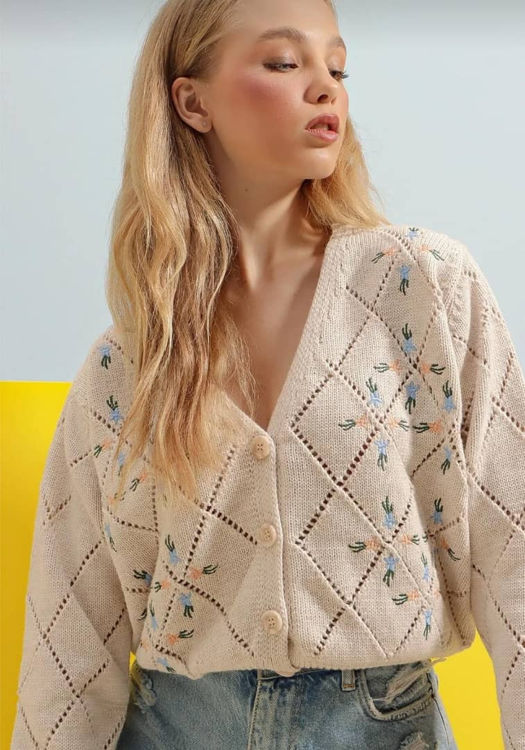 floral cardigan