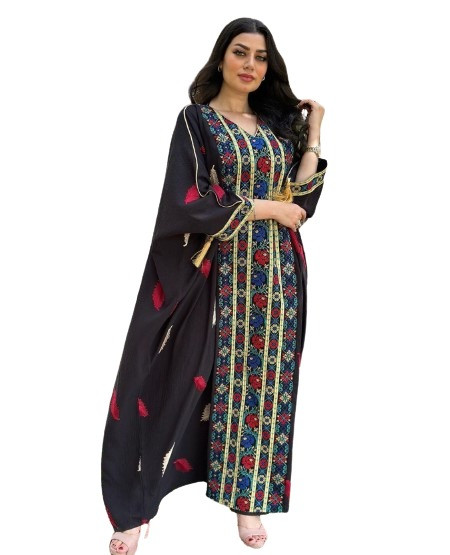 woman abaya patterned