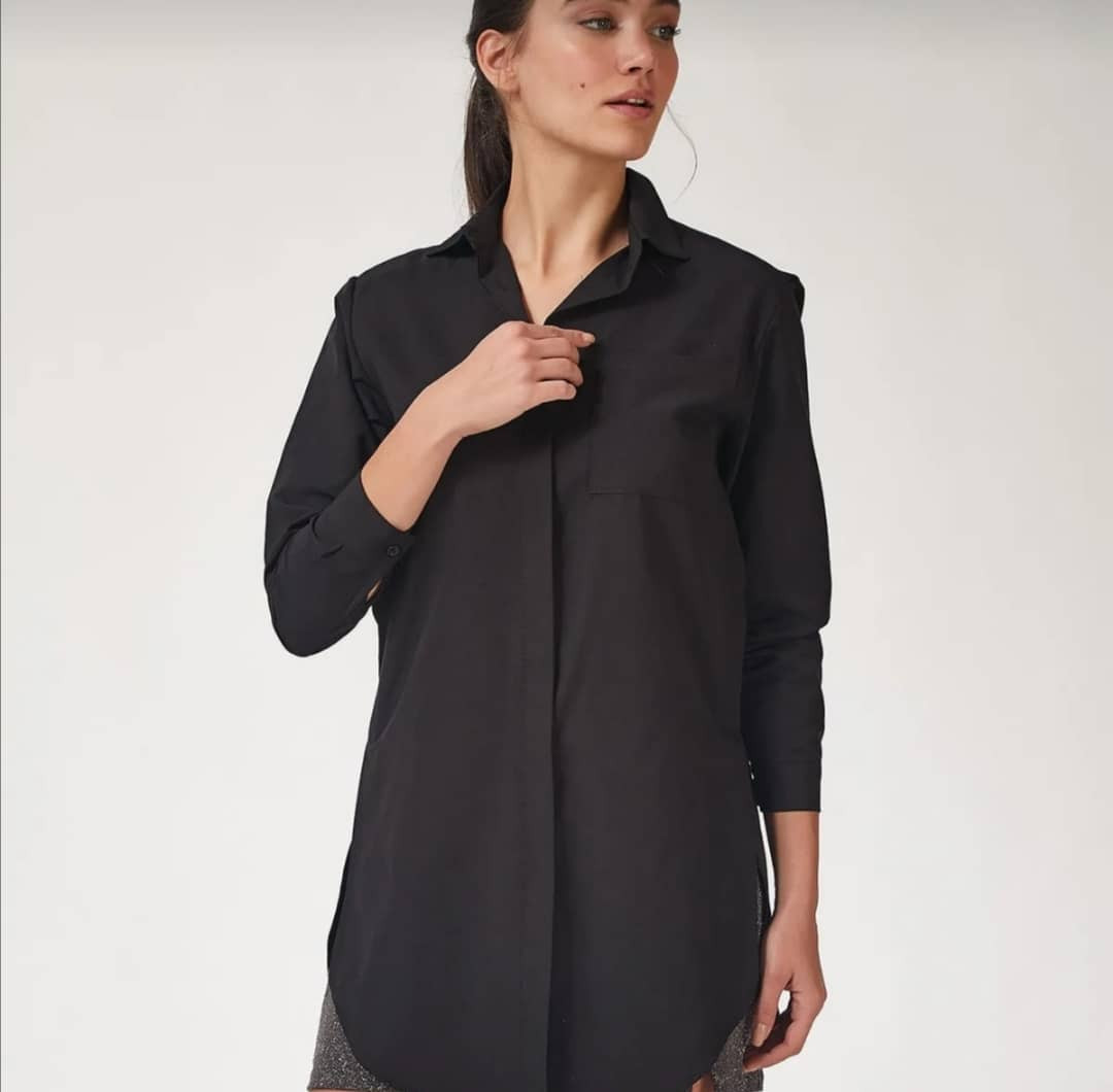 long plain shirt - Hover