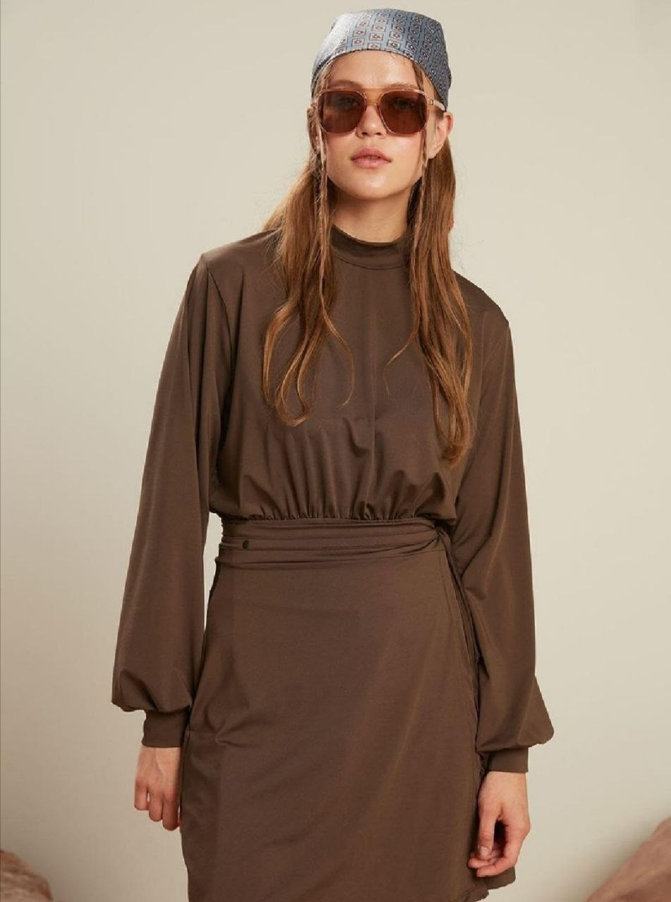 Brown simple - swimsuit - Hover