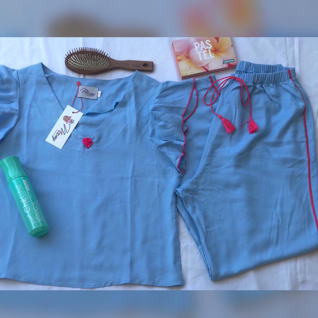 set of pants and sleeveless shirt