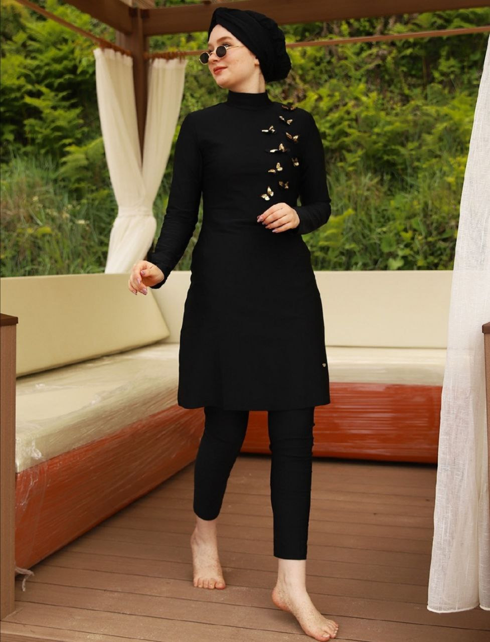 Butterfly Black swimsuit - Hover