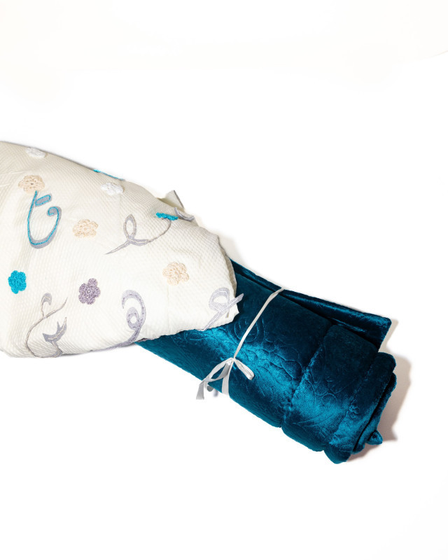 Blue Prayer Set with a Prayer Mat - Hover